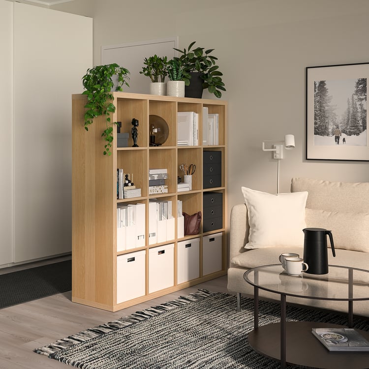 KALLAX cube storage unit, oak effect, 147x147 cm IKEA