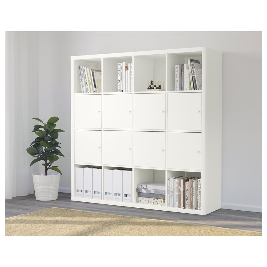 KALLAX cube storage unit with 8 inserts, white, 147x147 cm - IKEA UK