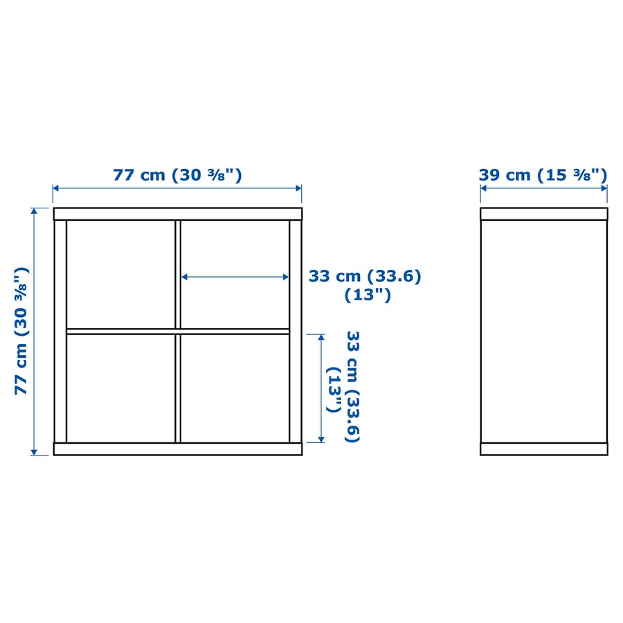 KALLAX white, Shelving unit with doors, 77x77 cm IKEA