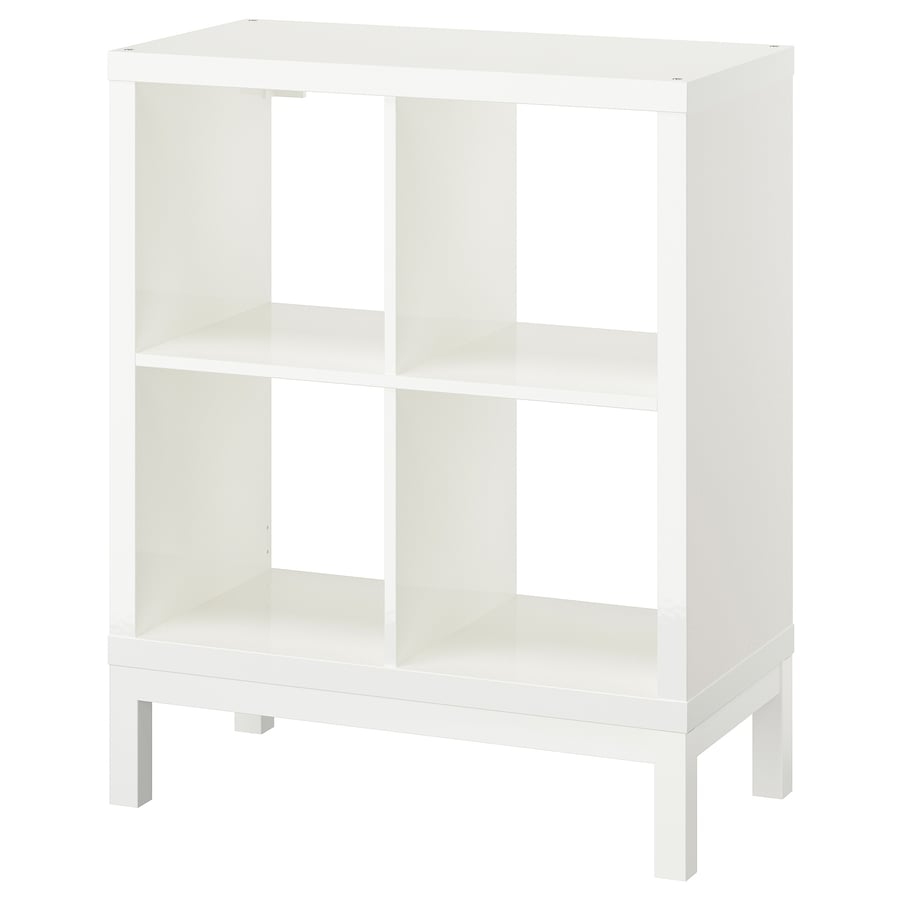 KALLAX shelving unit high gloss white white