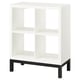 KALLAX Shelving unit with underframe, white/black, 77x94 cm