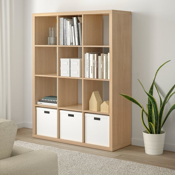 KALLAX Shelving unit, oak effect, 112x147 cm IKEA