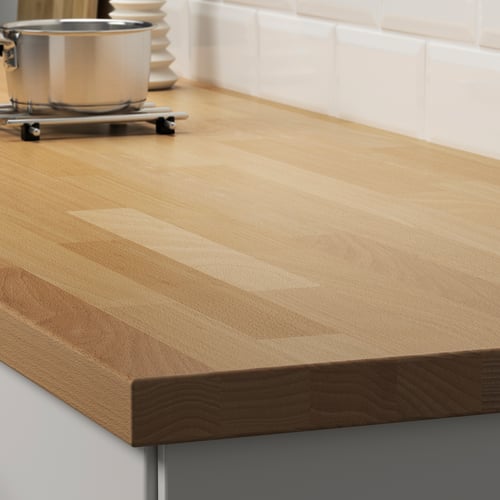 KARLBY beech, veneer, worktop, 186x3.8 cm IKEA