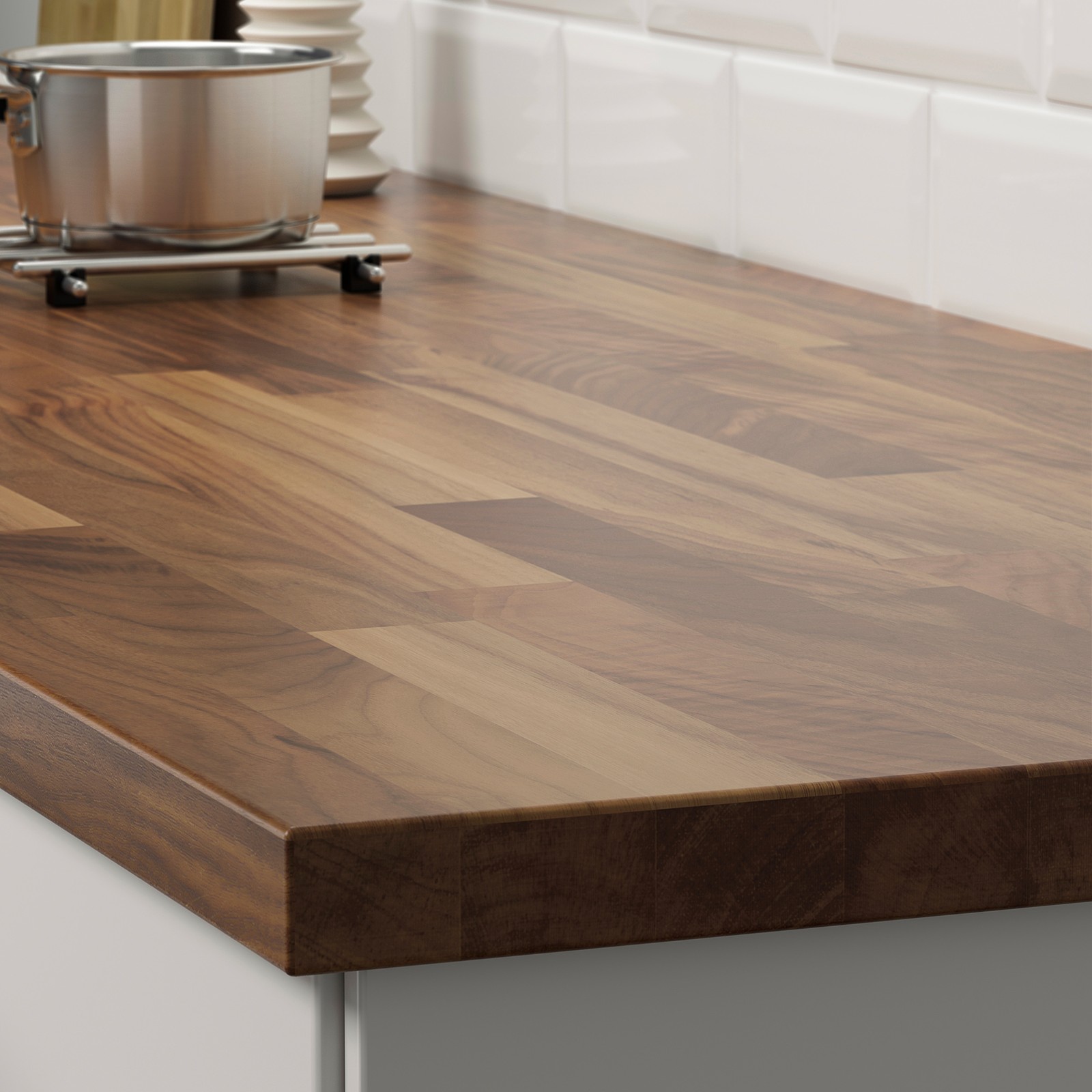 KARLBY walnut, veneer, Worktop, 246x3.8 cm IKEA