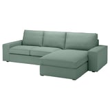 KIVIK 3-seat sofa with chaise longue, Tallmyra light green