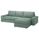 KIVIK 3-seat sofa with chaise longue, Tallmyra light green