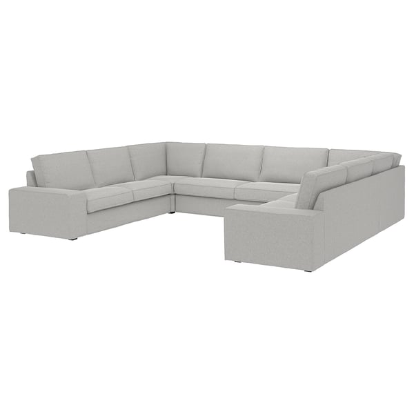 KIVIK U-shaped sofa, 7-seat, Tallmyra white/black
