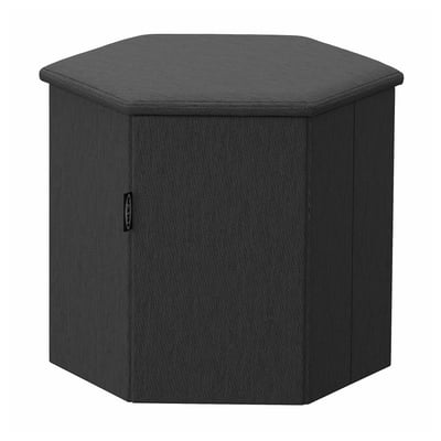 KJUGE Pouffe with storage, Knisa dark grey