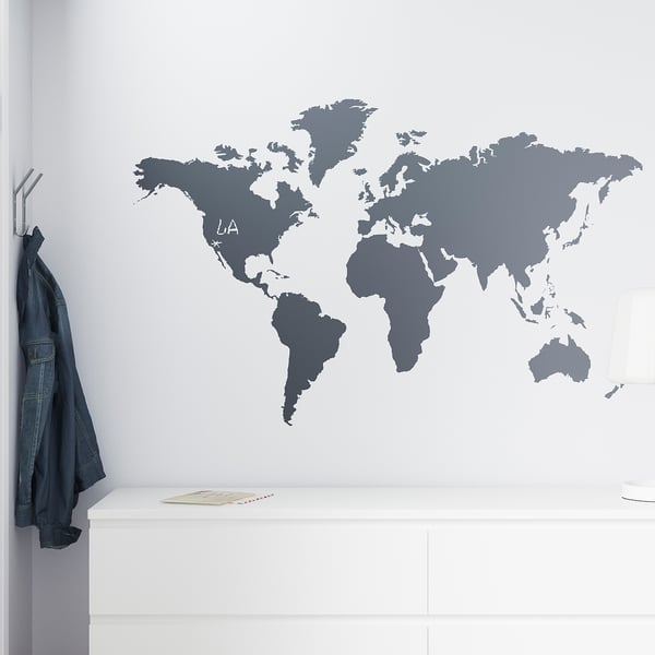 Klatta Blackboard World Decoration Stickers Ikea