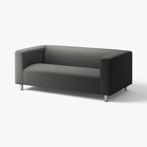 KLIPPAN 2-seat sofa, Flackarp medium grey