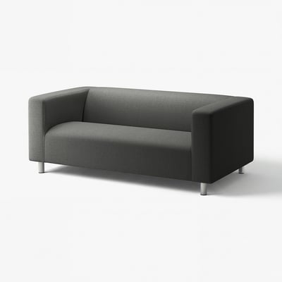 KLIPPAN 2-seat sofa, Flackarp medium grey
