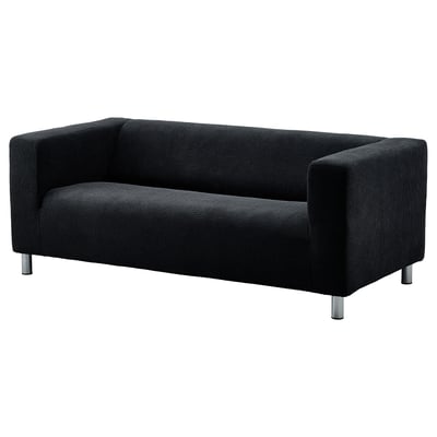 KLIPPAN Cover for 2-seat sofa, Vansbro black