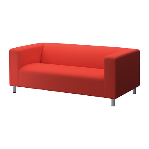 KLIPPAN Cover twoseat sofa Flackarp redorange IKEA