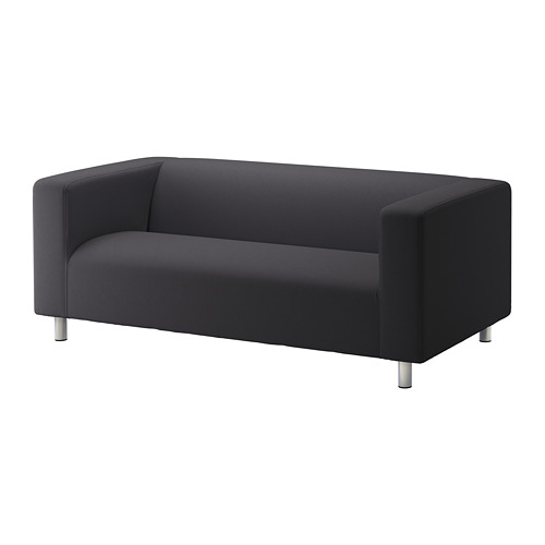 klippan two seat sofa kabusa dark grey__0562986_pe663639_s4