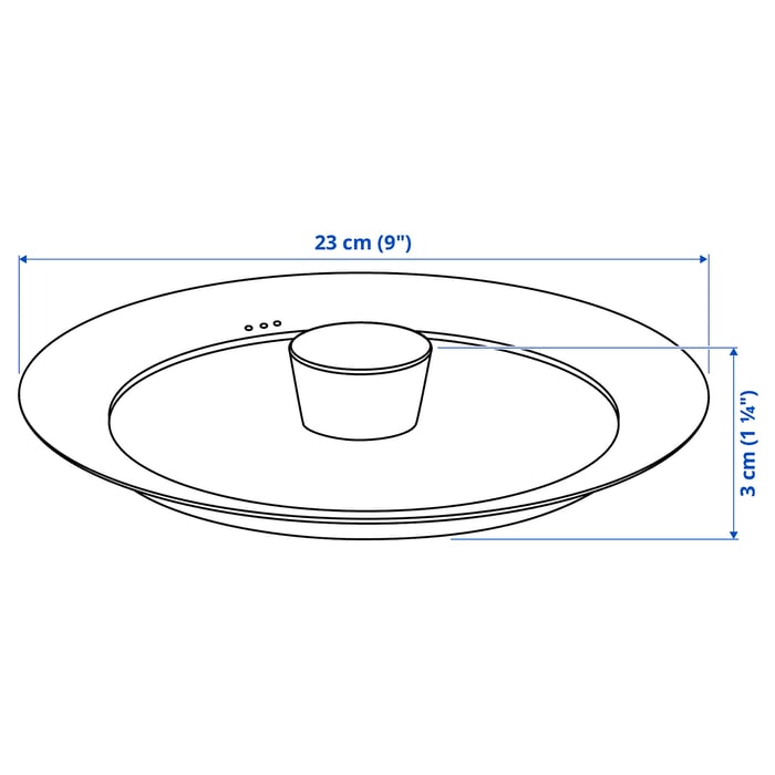 KLOCKREN Lid, glass, 23 cm - IKEA