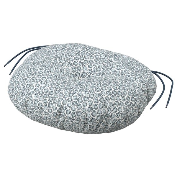 KLÖSAN Chair cushion, outdoor, blue, 35 cm