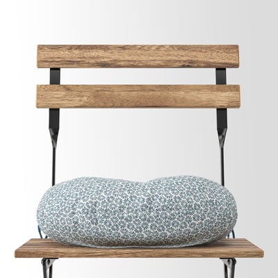 KLÖSAN Chair cushion, outdoor, blue, 35 cm