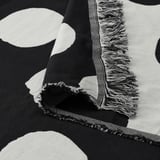 KLYNNETÅG Throw, black/white, 130x170 cm