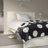 KLYNNETÅG Throw, black/white, 130x170 cm