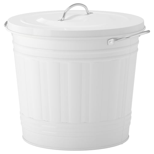 KNODD white, Bin with lid IKEA