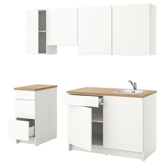 KNOXHULT kitchen, white, 220x61x220 cm IKEA