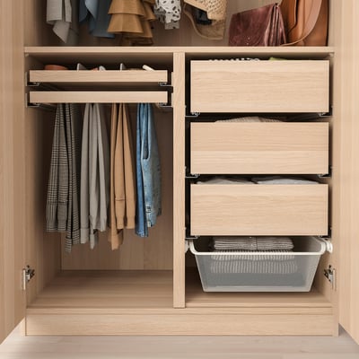 KOMPLEMENT Divider for frames, white stained oak effect, 100x58 cm