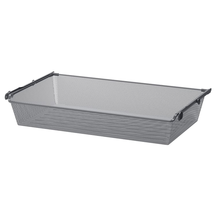 KOMPLEMENT mesh basket with pullout rail, dark grey, 100x58 cm IKEA