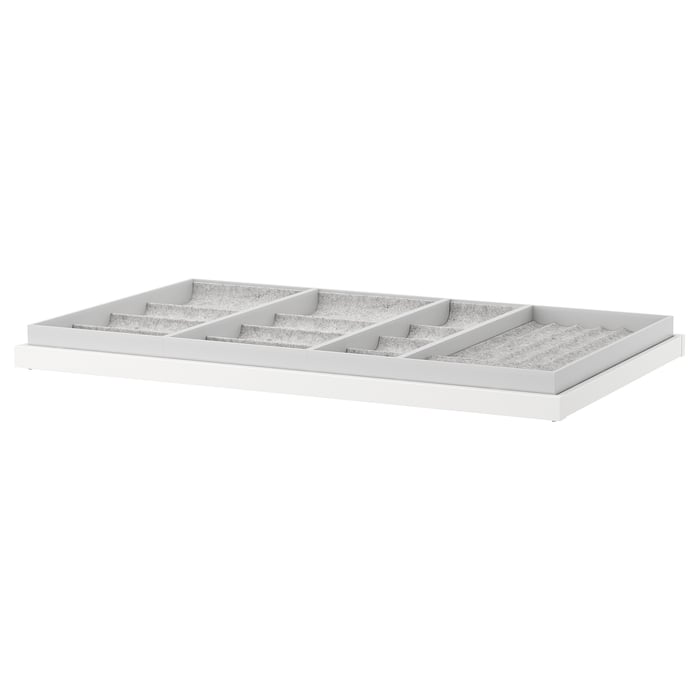 KOMPLEMENT pullout tray with insert, white, 100x58 cm IKEA