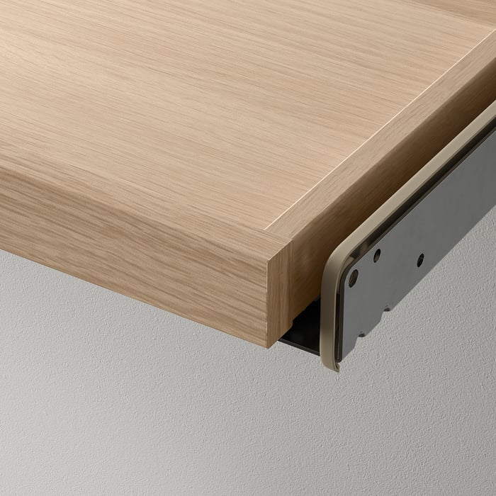 KOMPLEMENT pullout tray with shoe insert, white stained oak effect