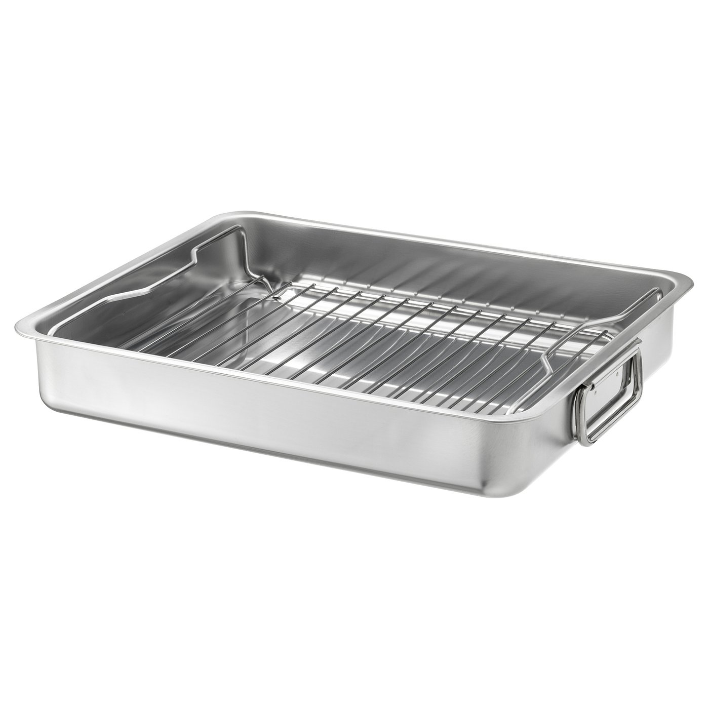 KONCIS stainless steel, Roasting tin with grill rack IKEA