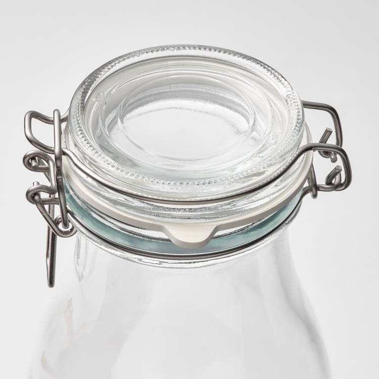 KORKEN bottle shaped jar with lid, clear glass, 1 l IKEA