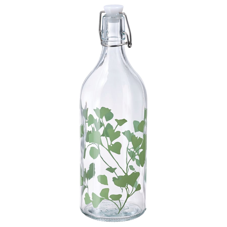 KORKEN clear glass, Bottle with stopper, Height 29 cm IKEA