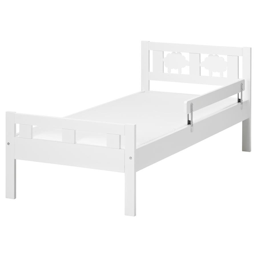 KRITTER Bed frame with slatted bed base, white, 70x160 cm IKEA