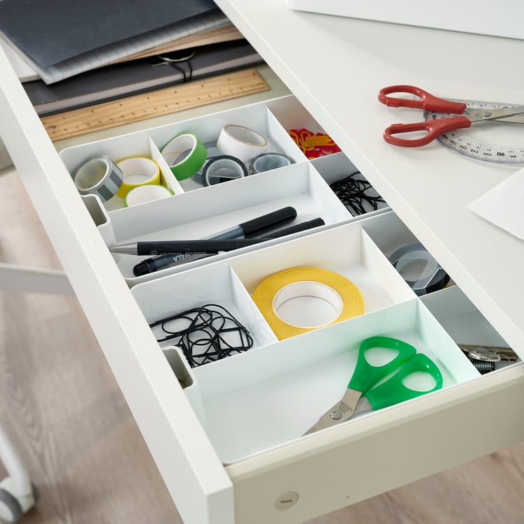 KUGGIS insert with 5 compartments, white - IKEA UK