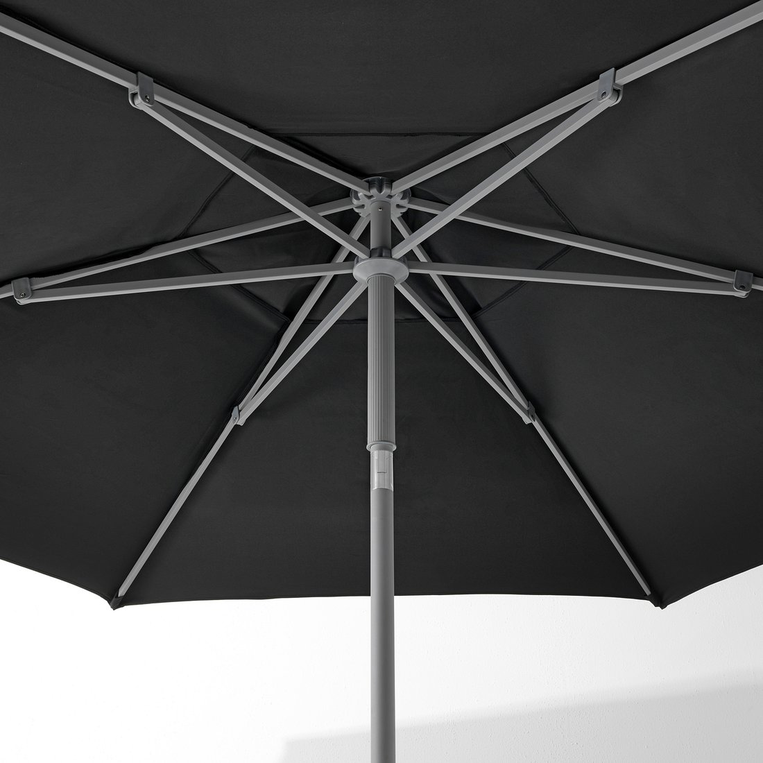 KUGGÖ / LINDÖJA black, Grytö dark grey, Parasol with base IKEA