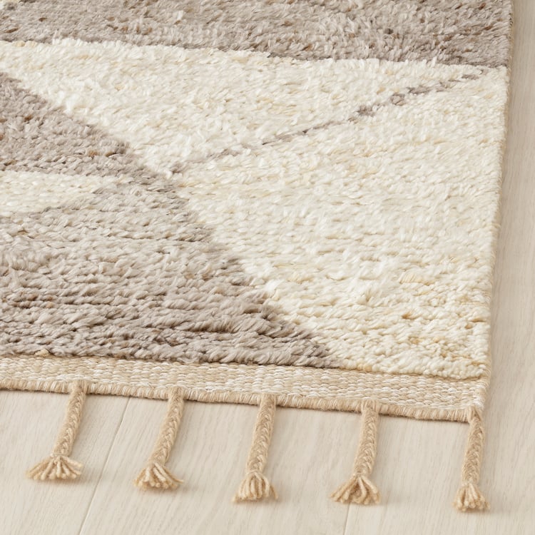 KVASTGRÄS rug, low pile, grey/handmade, 170x240 cm IKEA