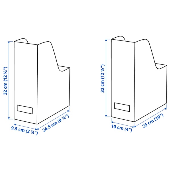 KVISSLE white, Magazine file set of 2 IKEA