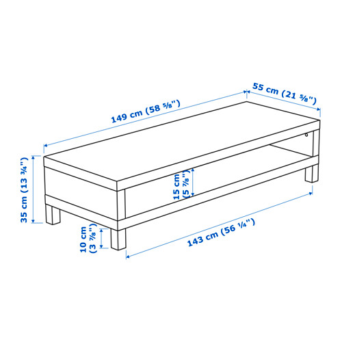 LACK TV bench Blackbrown 149 x 55 x 35 cm IKEA