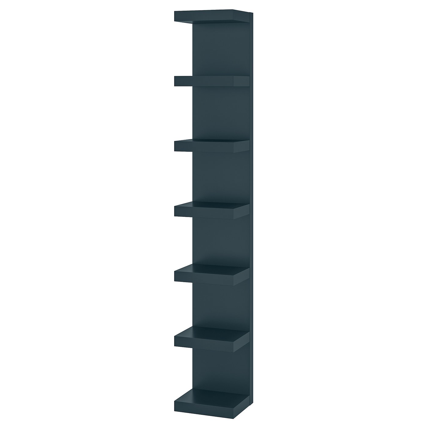 LACK Wall shelf unit - black-blue 30x190 cm