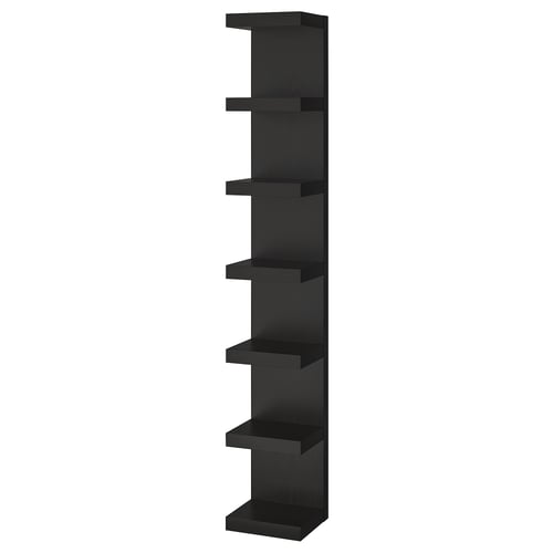 LACK Wall shelf unit - black-brown 30x190 cm