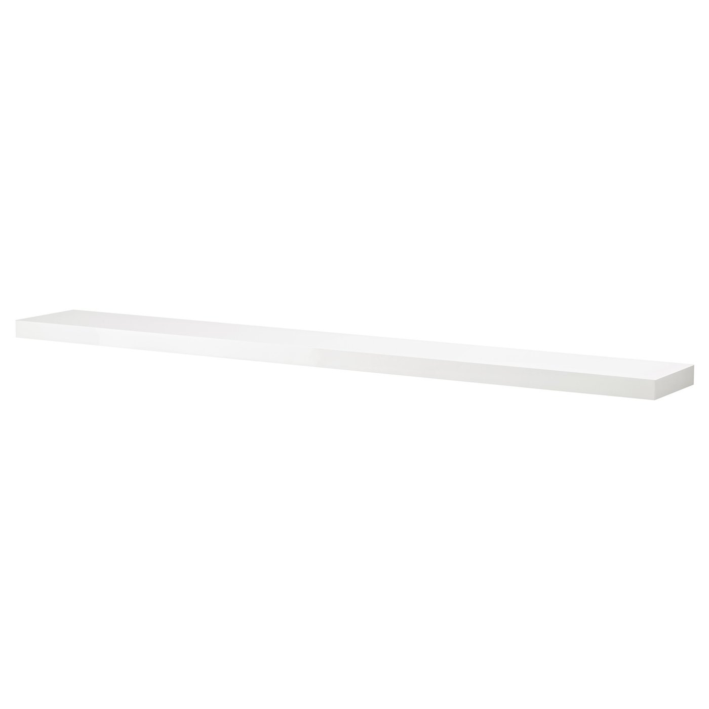 LACK wall shelf, white, highgloss, 190x26 cm IKEA