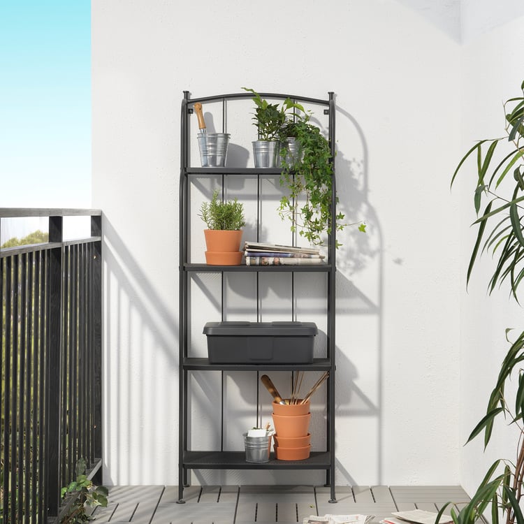 LÄCKÖ garden shelving unit, grey IKEA