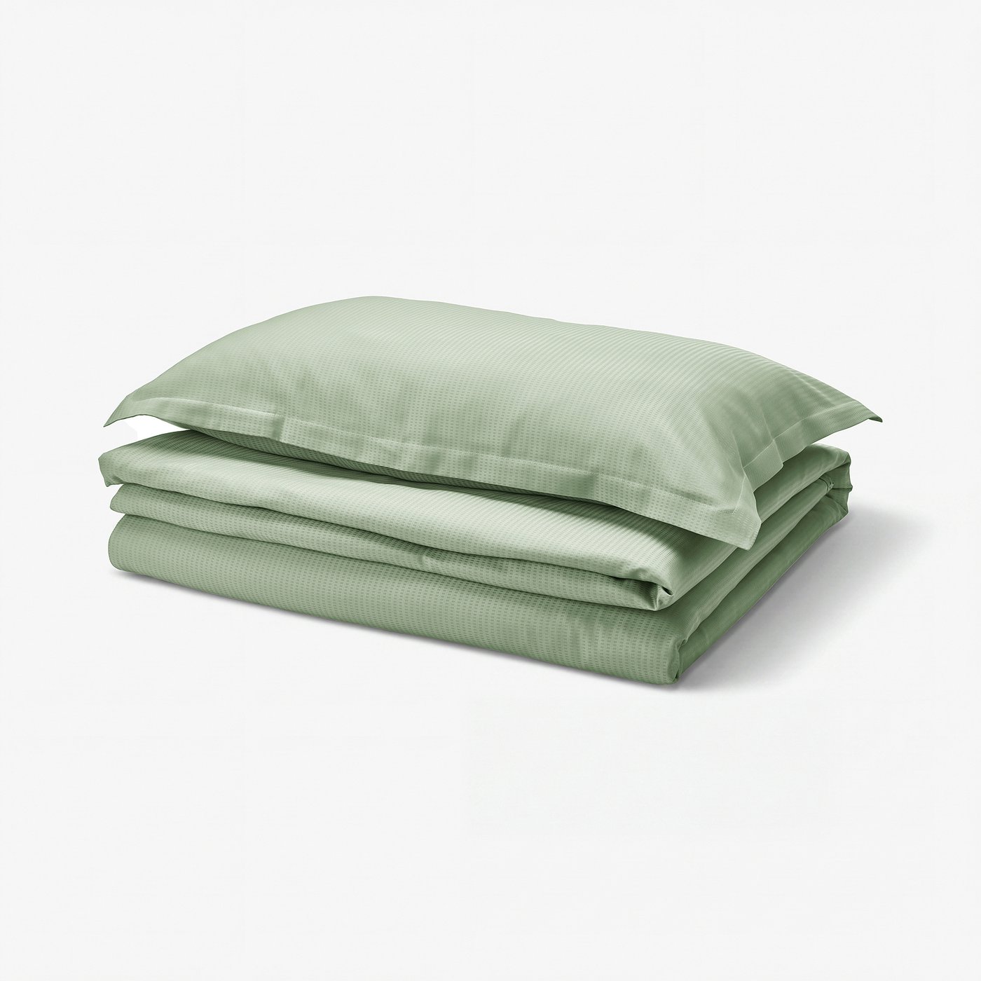 LÄKEVÄNDEROT Duvet cover and pillowcase, light grey-green, 150x200/50x80 cm