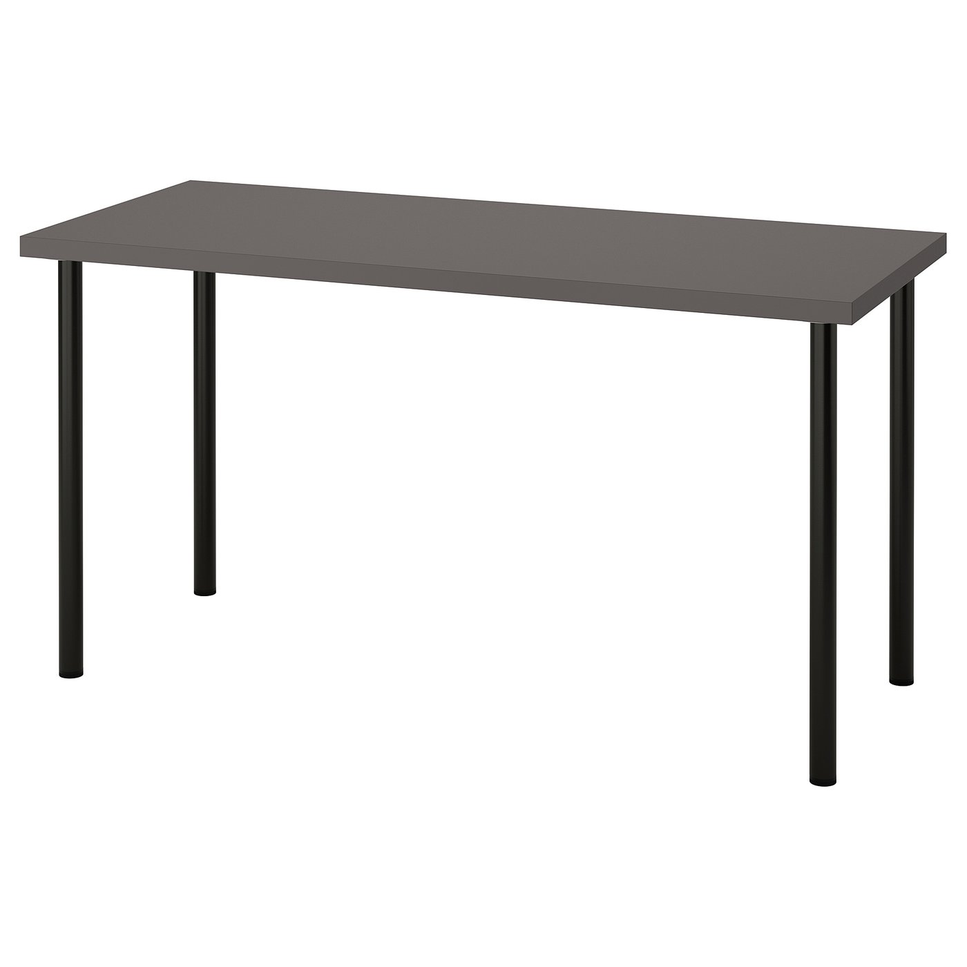 LAGKAPTEN / ADILS Desk - dark grey/black 140x60 cm