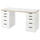 LAGKAPTEN / ALEX Desk, white anthracite/white, 140x60 cm