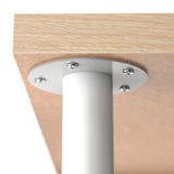 LAGKAPTEN / OLOV Desk, white stained oak effect/white, 120x60 cm