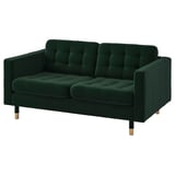 LANDSKRONA 2-seat sofa, Djuparp dark green/wood