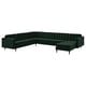 Option: LANDSKRONA Corner sofa, 6-seat, with chaise longue/Djuparp dark green/wood