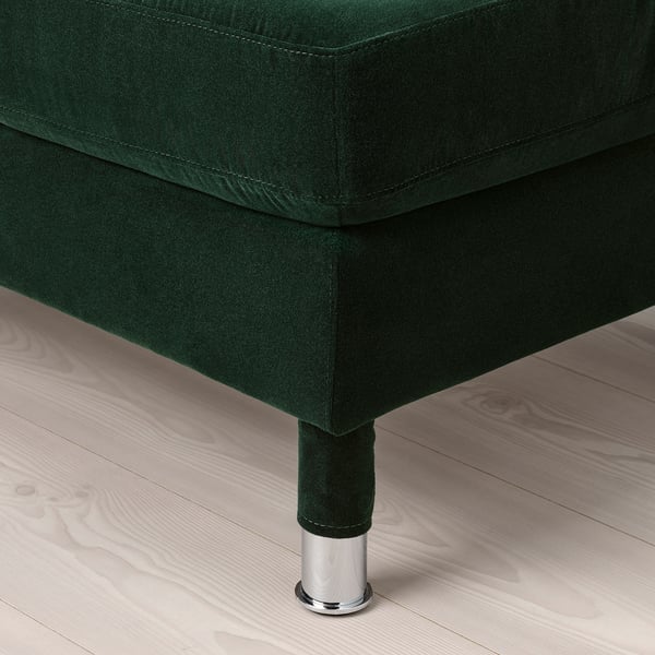 LANDSKRONA Footstool, Djuparp dark green/metal