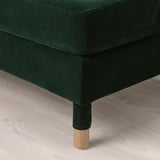 LANDSKRONA Footstool, Djuparp dark green/wood